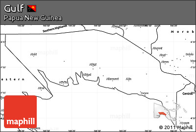 Blank Simple Map of Gulf