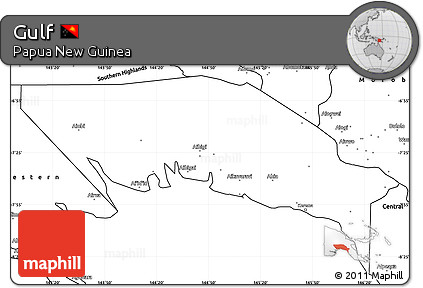 Blank Simple Map of Gulf