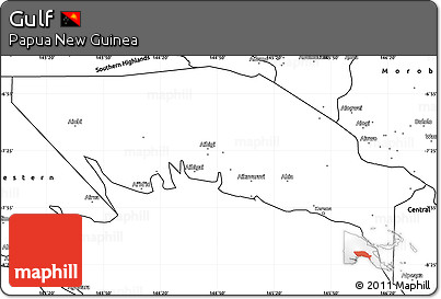 Blank Simple Map of Gulf
