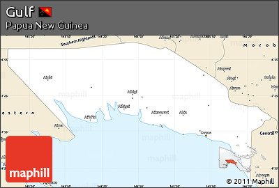 Classic Style Simple Map of Gulf