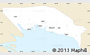 Classic Style Simple Map of Gulf, single color outside