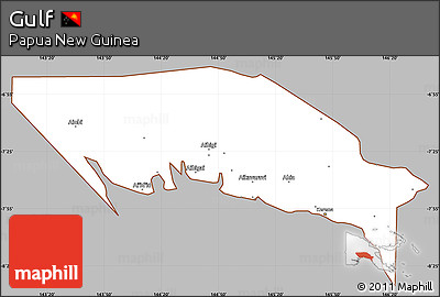 Gray Simple Map of Gulf, cropped outside