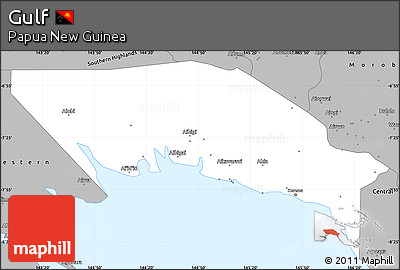 Gray Simple Map of Gulf