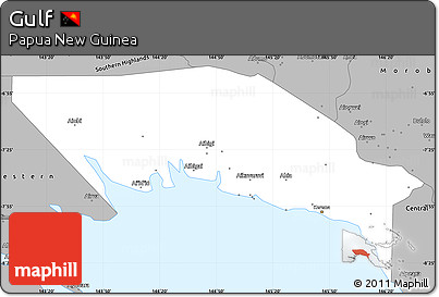 Gray Simple Map of Gulf