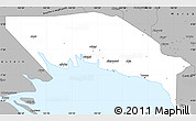 Gray Simple Map of Gulf