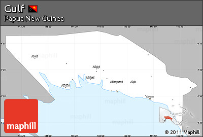 Gray Simple Map of Gulf, single color outside
