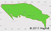 Political Simple Map of Gulf, cropped outside