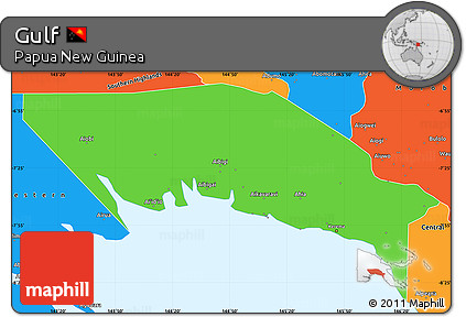 Political Simple Map of Gulf