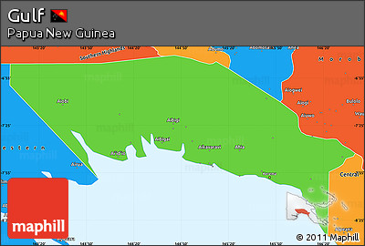 Political Simple Map of Gulf
