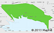 Political Simple Map of Gulf, single color outside, borders and labels
