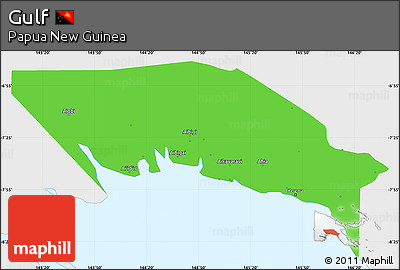 Political Simple Map of Gulf, single color outside