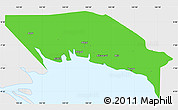 Political Simple Map of Gulf, single color outside