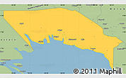 Savanna Style Simple Map of Gulf