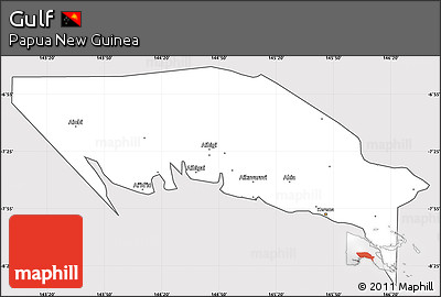 Silver Style Simple Map of Gulf, cropped outside
