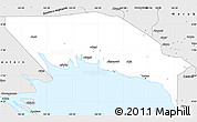 Silver Style Simple Map of Gulf