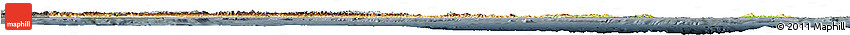 Physical Horizon Map of Papua New Guinea, darken, semi-desaturated