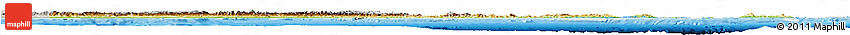 Physical Horizon Map of Papua New Guinea, lighten, semi-desaturated, land only
