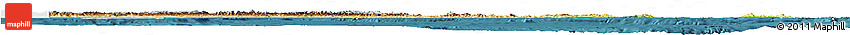 Physical Horizon Map of Papua New Guinea, single color outside, satellite sea