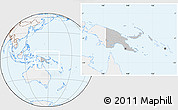 Gray Location Map of Papua New Guinea, lighten