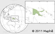 Savanna Style Location Map of Papua New Guinea, blank outside