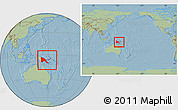 Savanna Style Location Map of Papua New Guinea, within the entire continent, hill shading