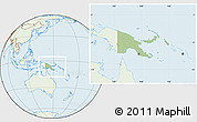 Savanna Style Location Map of Papua New Guinea, lighten