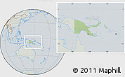 Savanna Style Location Map of Papua New Guinea, lighten, semi-desaturated