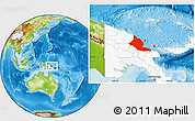 Physical Location Map of Madang, highlighted country