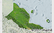 Satellite Map of Madang, lighten
