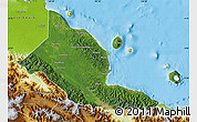 Satellite Map of Madang, physical outside