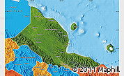 Satellite Map of Madang, political outside