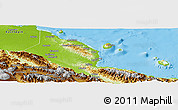 Physical Panoramic Map of Madang