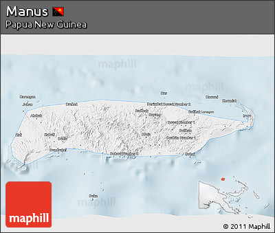 Classic Style 3D Map of Manus