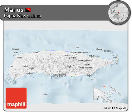 Classic Style 3D Map of Manus