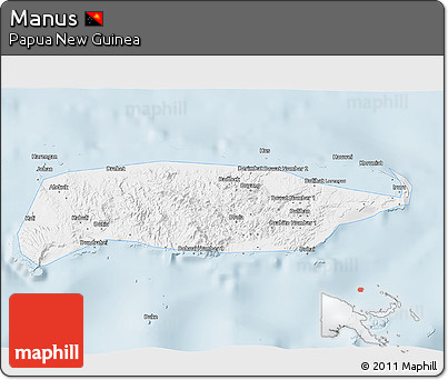 Classic Style 3D Map of Manus