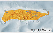 Political 3D Map of Manus, semi-desaturated