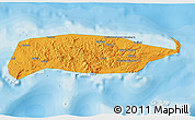 Political 3D Map of Manus, single color outside