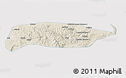 Shaded Relief 3D Map of Manus, cropped outside