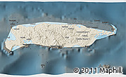 Shaded Relief 3D Map of Manus, darken