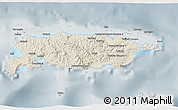 Shaded Relief 3D Map of Manus, semi-desaturated