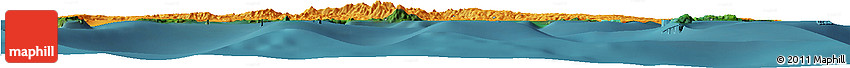 Political Horizon Map of Manus, satellite outside
