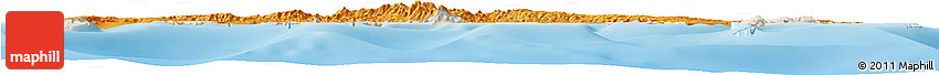Political Horizon Map of Manus, shaded relief outside