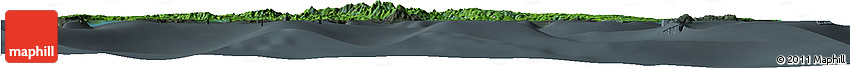 Satellite Horizon Map of Manus, darken, semi-desaturated