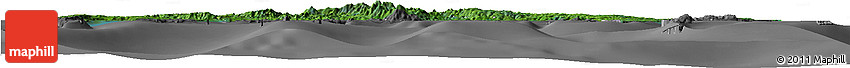 Satellite Horizon Map of Manus, desaturated