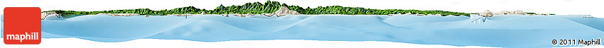 Satellite Horizon Map of Manus, shaded relief outside