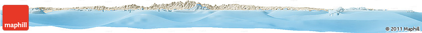Shaded Relief Horizon Map of Manus, single color outside
