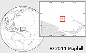 Blank Location Map of Manus, highlighted country