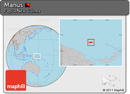 Gray Location Map of Manus