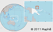 Gray Location Map of Manus, highlighted country, within the entire country