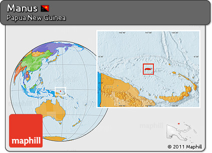 Political Location Map of Manus